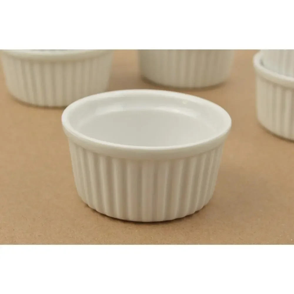 Sur La Table White Porcelain Ramekins Set of 12 2.75
